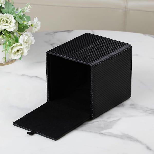 Numhew Tissue Box Cover Square with Magnetic Closure, PU Leather
