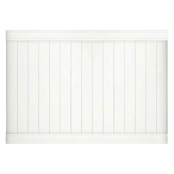Veranda Pro-Series 5 ft. H x 8 ft. W White Vinyl Woodbridge Privacy Fence Panel