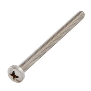 M4-0.7x50mm Stainless Steel Pan Head Phillips Drive Machine Screw 2-Pieces