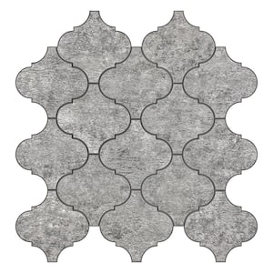 Zurich Gray Arabesque 5 in. x 5 in. 3.3 mm Stone Peel and Stick Backsplash Tile Sample Cut Tile (.17 sq. ft./Sample)