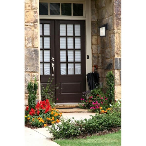 Clarissa Textured Black Outdoor Wall Lantern Sconce