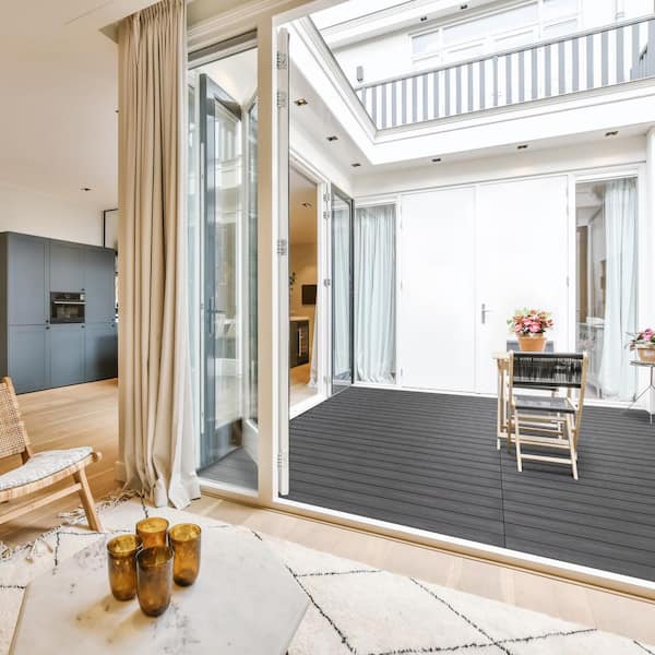 CREATIVE SURFACES Platinum Oak Composite Decking Boards - 4 Planks