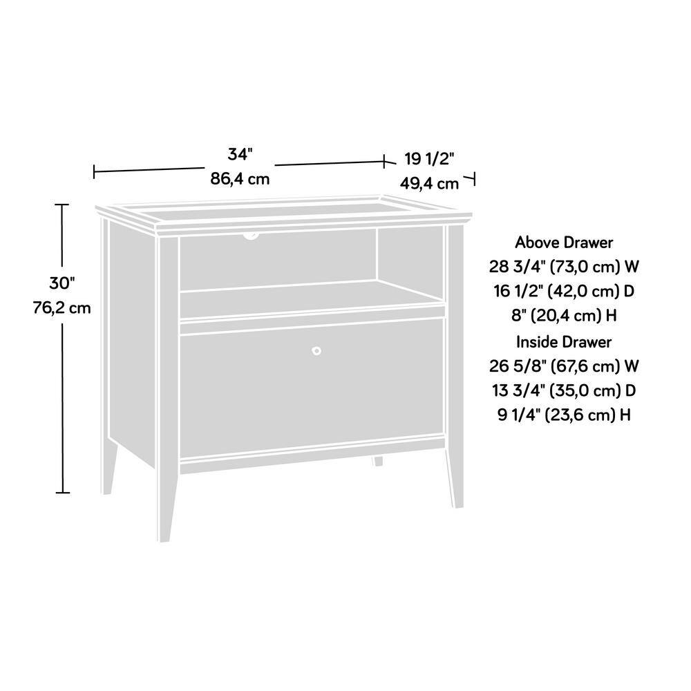 Glacier Oak 2-Drawer Lockable Lateral File Cabinet