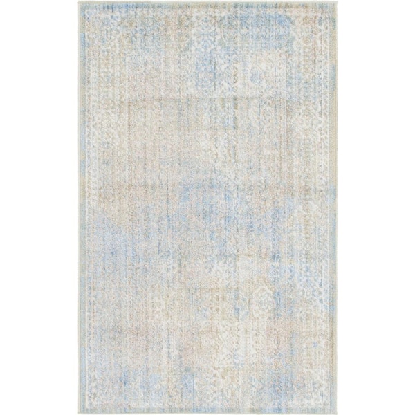 Unique Loom Brighton Bushwick Beige 3 ft. 3 in. x 5 ft. 3 in. Area Rug