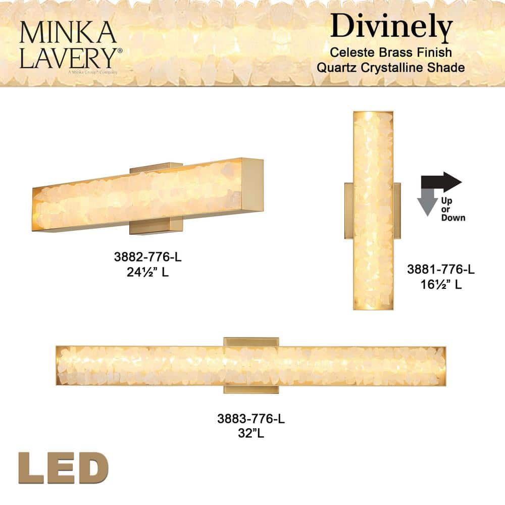 Celeste Brass LED Chandelier with Acrylic Shade