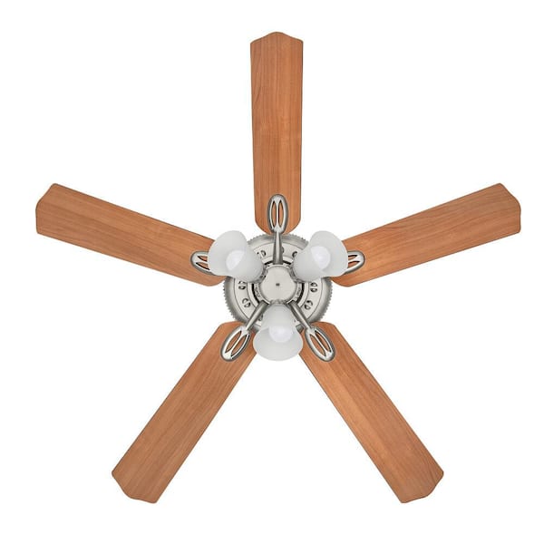 Hampton Bay Glendale II 52 in. LED Brushed Nickel Ceiling