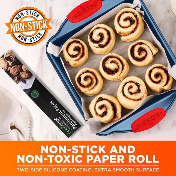 NutriChef 200 Sq. Ft. Heavy Duty Parchment Paper Roll for Baking, Easy to  Cut and Non-Stick Cooking Paper for Bread NCPRC300 - The Home Depot