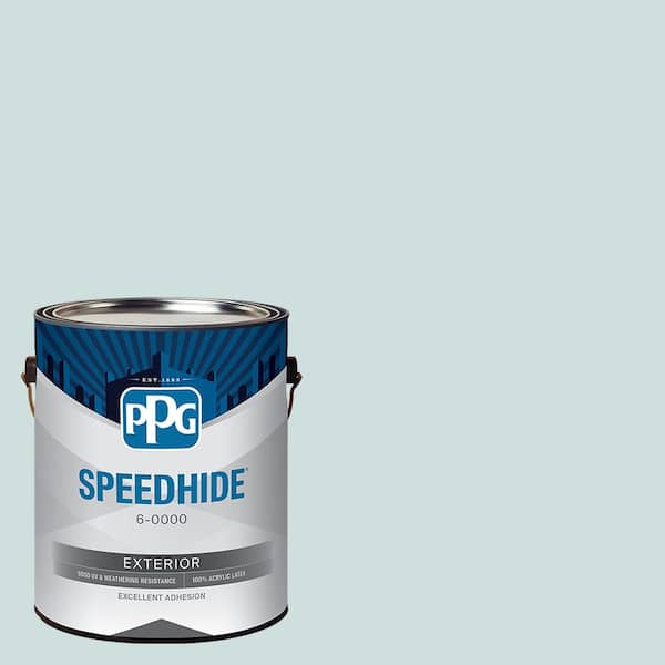 SPEEDHIDE 1 gal. Watery Blue PPG1035-1 Flat Exterior Paint