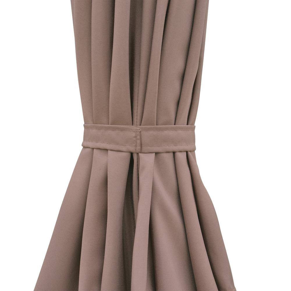Lanai 9-ft Brown Polyester Half Patio Umbrella
