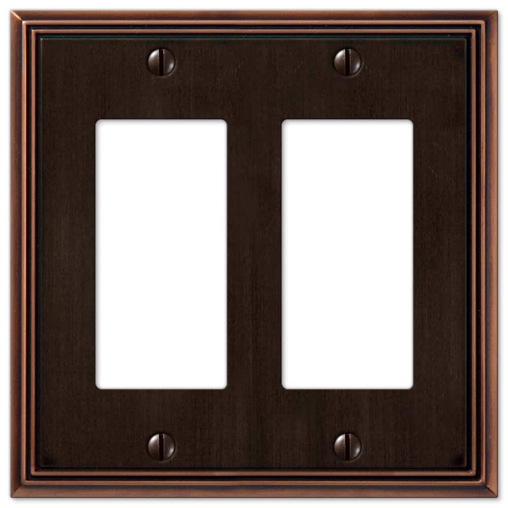 Rhodes 2 Gang Rocker Metal Wall Plate - Aged Bronze price history on PriceWatchPro