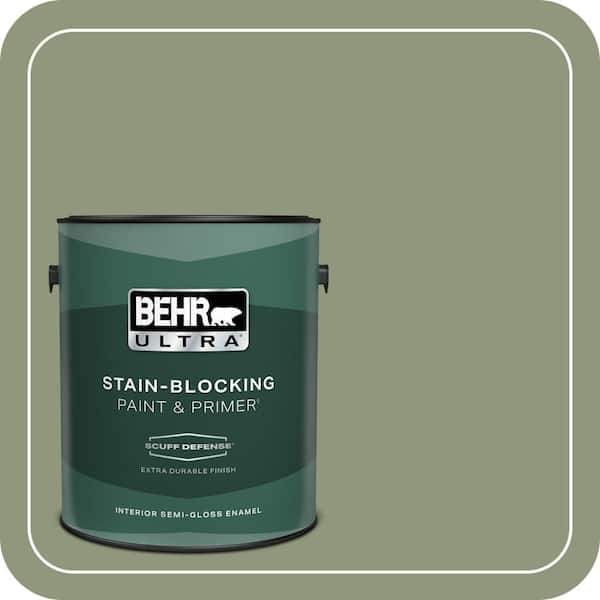 BEHR ULTRA 1 gal. #ECC-63-1 Autumn Sage Extra Durable Semi-Gloss Enamel Interior Paint & Primer