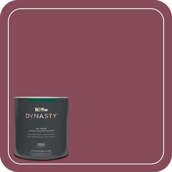 BEHR DYNASTY 1 qt. #MQ1-02 Wine Not Semi-Gloss Exterior Stain-Blocking Paint & Primer
