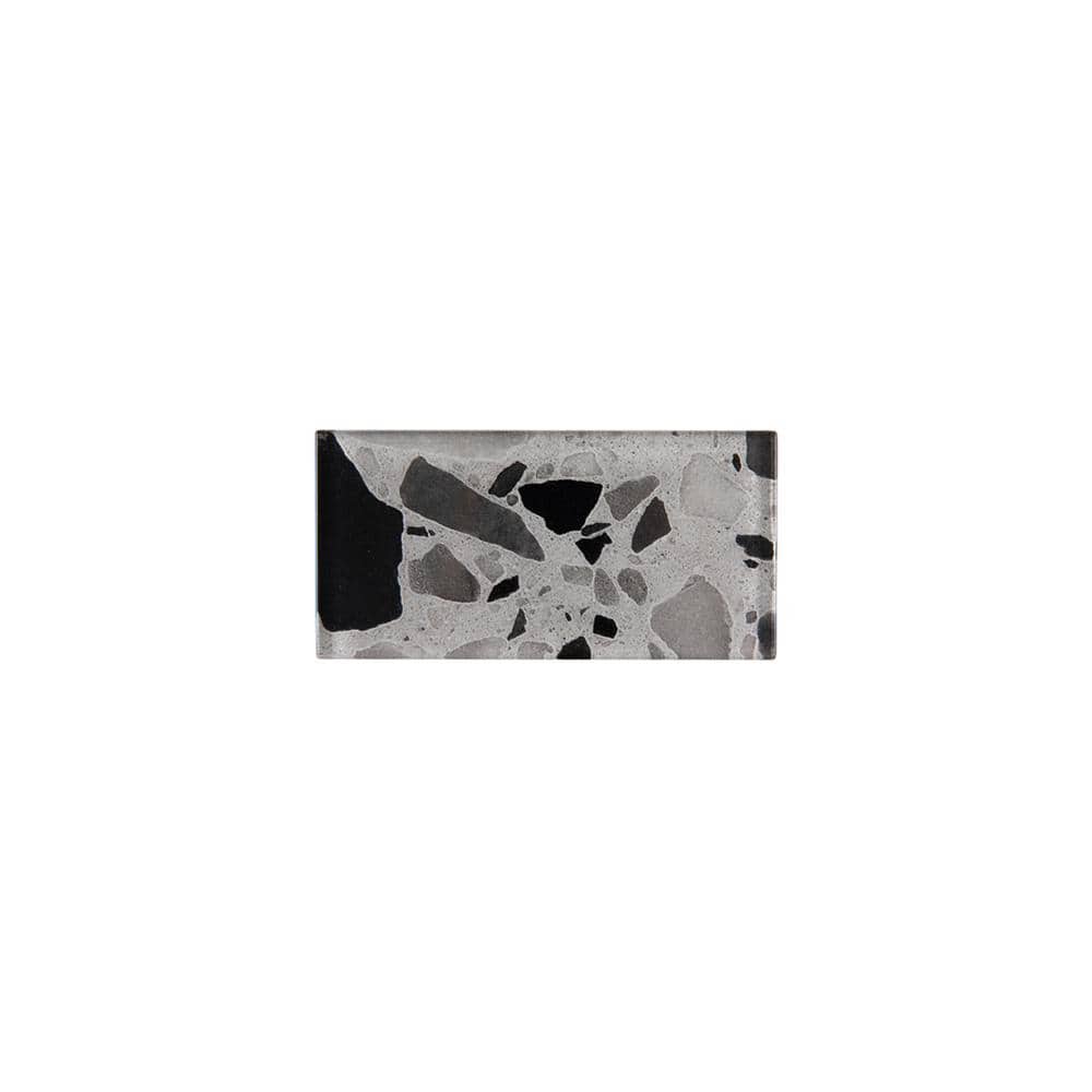 Silver Moonstone 3 in. x 6 in. x 8mm Glass Subway Tile Sample price history on PriceWatchPro