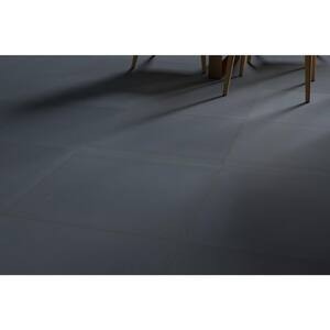 Council Black 23.62 in. x 23.62 in. Matte Porcelain Floor and Wall Tile (15.5 sq. ft./Carton)