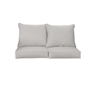 27 x 30 x 5 (4-Piece) Deep Seating Outdoor Loveseat Cushion in Sunbrella Retain Oyster