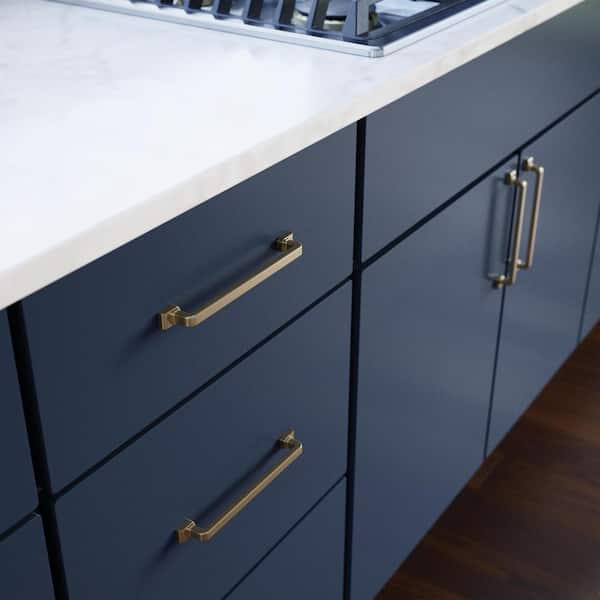 Art Deco Streamline 6-5/16 in. (160 mm) Modern Champagne Bronze Cabinet Drawer Pull