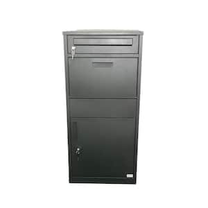 Winfield Black with Stainless Steel Free-Standing Locking Parcel
