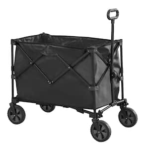 13.6 cu.ft. Folding Bags & Storage Plastic Garden Cart Black