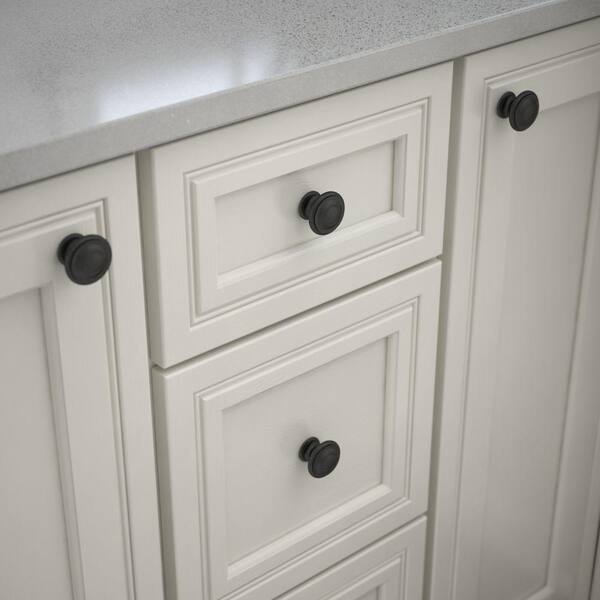 Harmon 1-3/8 in. (35mm) Matte Black Round Cabinet Knob Harmon 1-3/8 in. (35mm) Matte Black Round Cabinet Knob