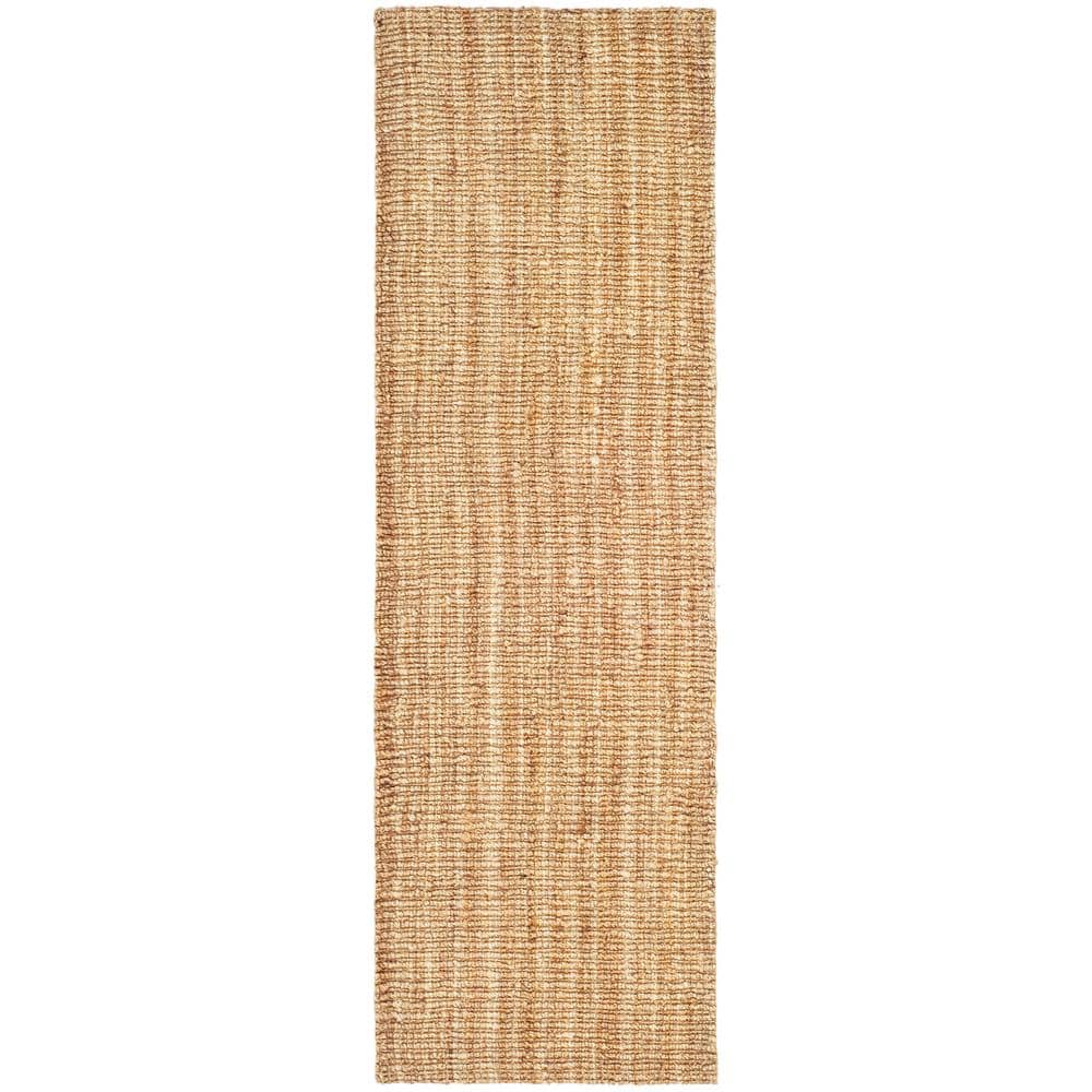 Handwoven Natural Wool 2'6" x 14' Runner Rug