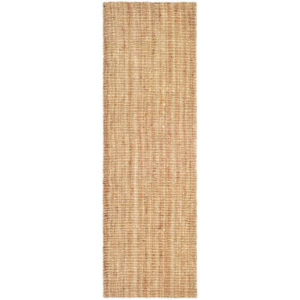 SAFAVIEH Natural Fiber Beige 2 ft. x 20 ft. Solid Runner Rug