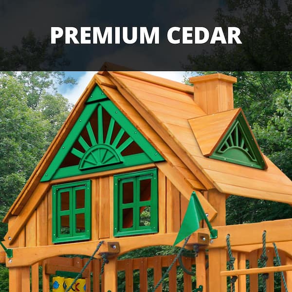 Gorilla Playsets DIY Frontier Wooden Outdoor Playground Set with