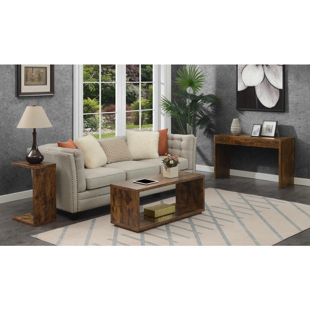 Northfield Admiral Minimalist C-Shape Barnwood End Table