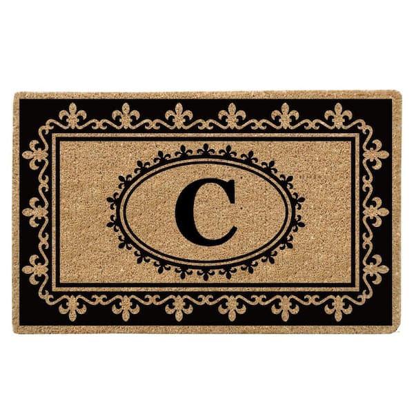 Monogrammed Evergreen Premium Coir Doormat