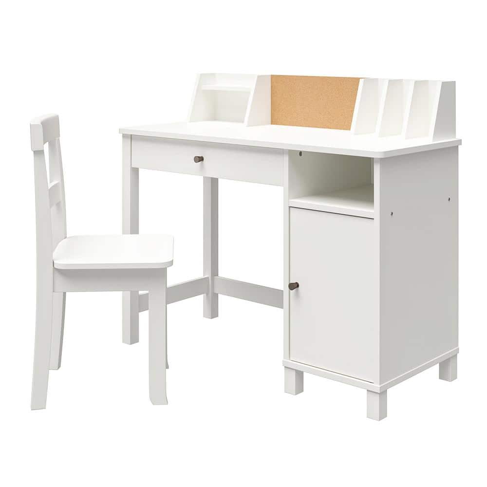 Ameriwood Home Sarah Kids Desk with Chair, White -  HD01169