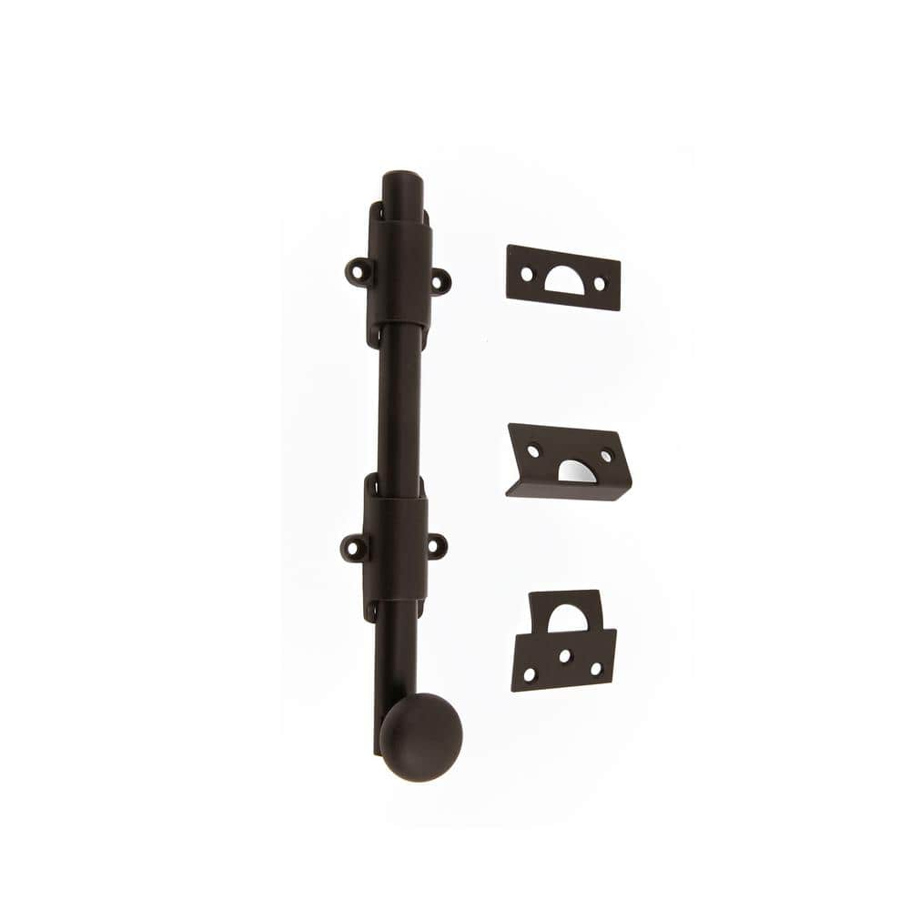 8 in. Heavy-Duty Solid Brass Oil-Rubbed Bronze Surface Bolt with Round Knob price history on PriceWatchPro