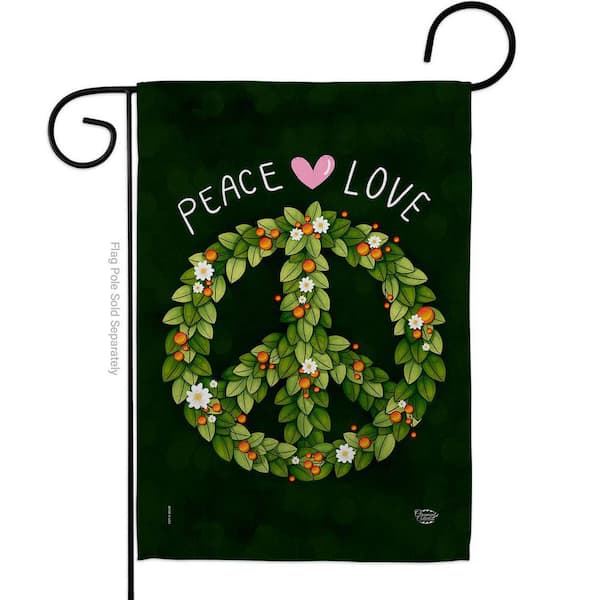 Ornament Collection 13 in. x 18.5 in. Peace Love Garden Flag Double-Sided Sweet Life Decorative Vertical Flags