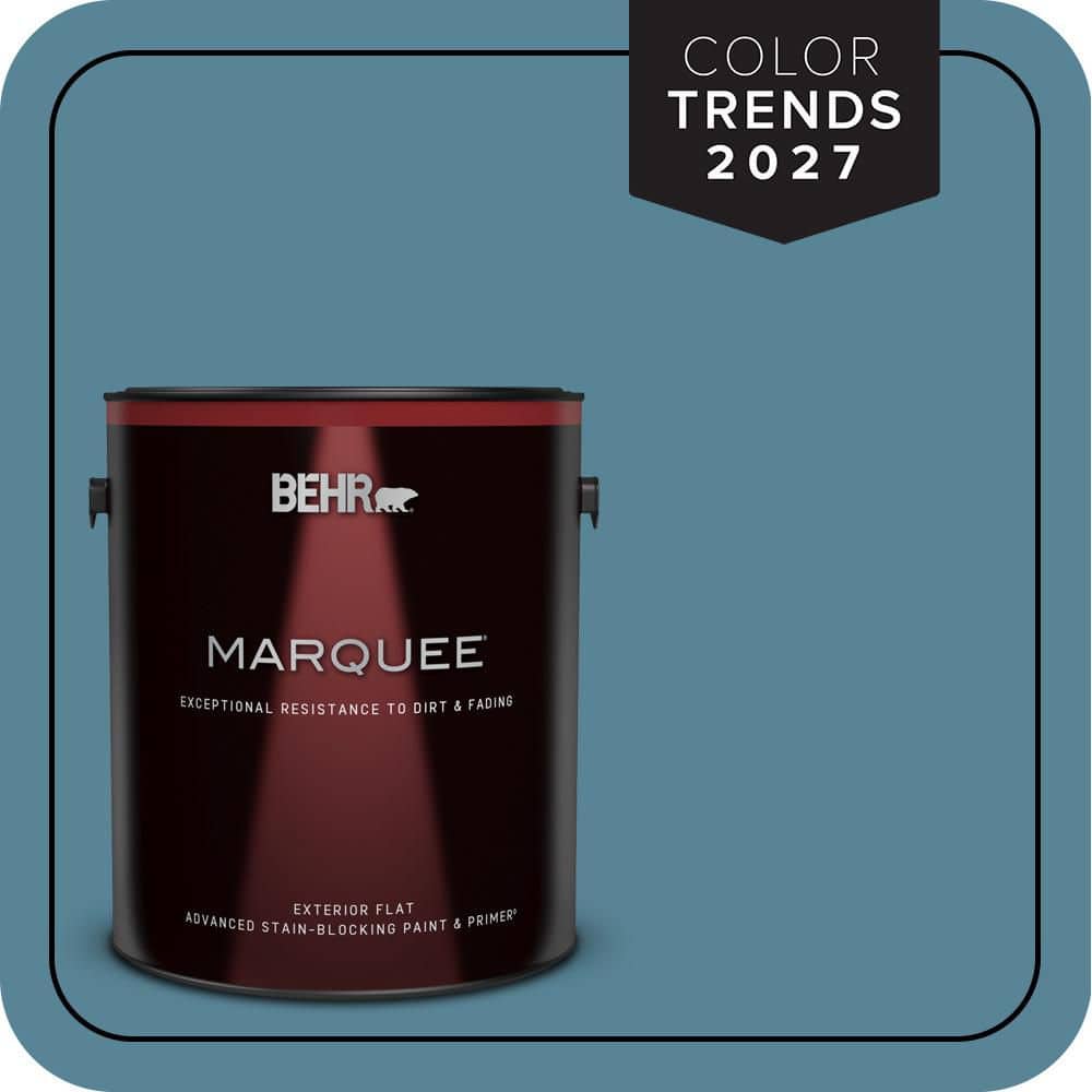 BEHR MARQUEE 1 gal. #S480-5 Blue Moon Bay Flat Exterior Paint