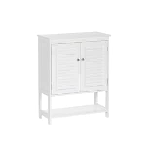 Ellsworth 25.25 in. W x 11.88 in. D x 32 in. H 2-Door Floor Cabinet with Open Shelf in White