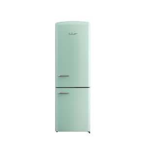 RR2 24 in. 12 cu. ft. Depth 29.3 in Retro Bottom Freezer Refrigerator Full Size Fridge, Frost Free Multiflow 360° Green