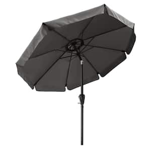 10 ft. Market Push Button Tilt Patio Umbrella in Dark Gray