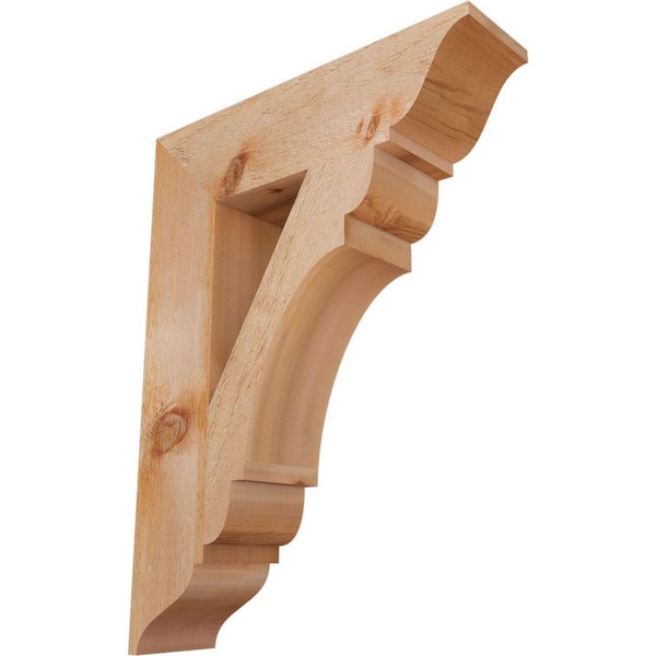 Ekena Millwork 6 in. x 32 in. x 24 in. Western Red Cedar Olympic Traditional Rough Sawn Bracket