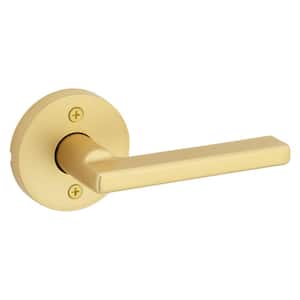 Halifax Satin Brass Round Half Dummy Door Lever Handle Featuring Microban Antimicrobial Protection