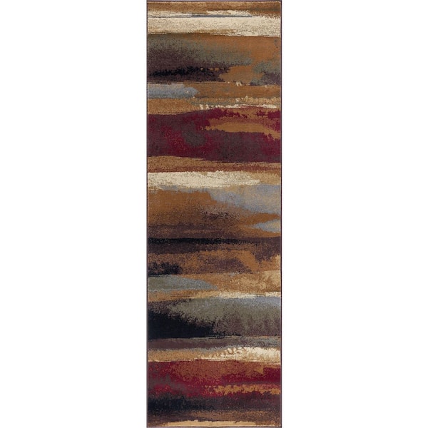 Festival Abstract Multi-Color 3 ft. x 10 ft. Indoor Runner Rug
