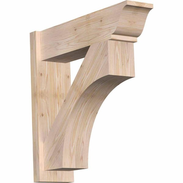 Ekena Millwork 8 in. x 28 in. x 28 in. Westlake Traditional Smooth Douglas Fir Outlooker