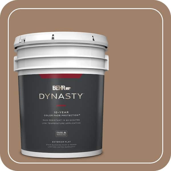 BEHR DYNASTY 5 gal. #ECC-40-3 Seasoned Acorn Flat Exterior Stain-Blocking Paint & Primer