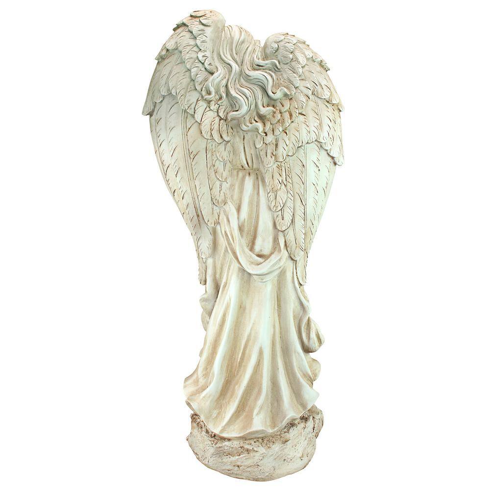 32.5-Inch Antique Stone Finish Angel Garden Statue