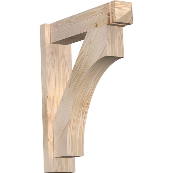 Ekena Millwork 6 in. x 26 in. x 22 in. Douglas Fir Westlake Arts and Crafts Smooth Outlooker
