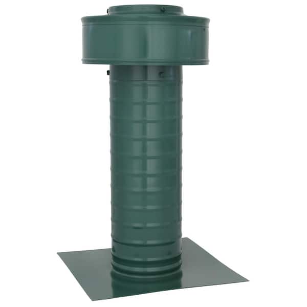 null Keepa Vent 4 in. Dia Aluminum Roof Vent for Flat Roofs in Green