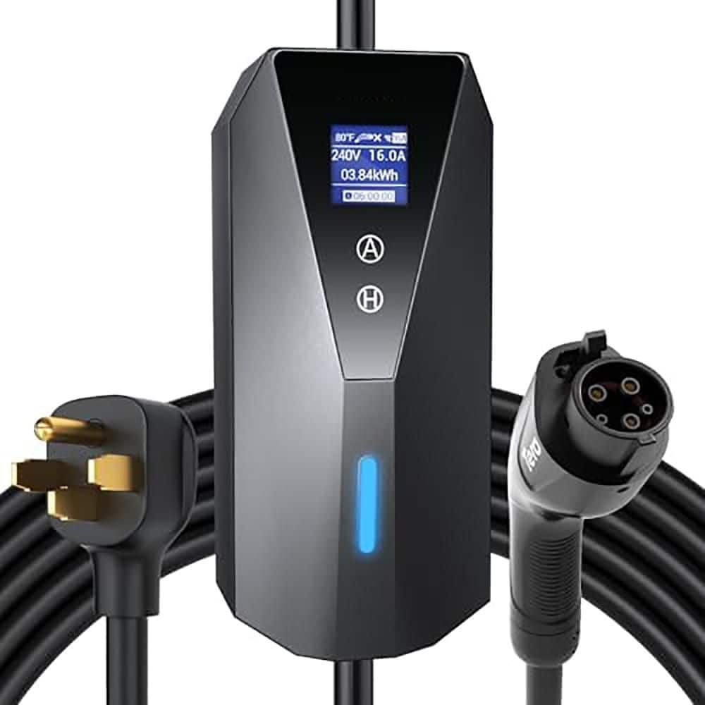 23ft 240-Volt Electric Vehicle Charger Portable Level 1 2 J1772 NEMA 14-50 Plug with 5-15 Adapter Cord price history on PriceWatchPro