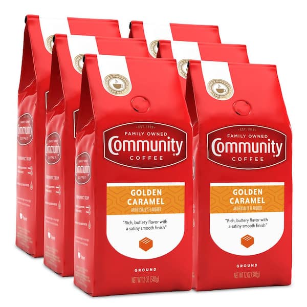 Community Coffee 12 oz. Golden Caramel Medium Roast Premium Ground Coffee (6-Pack)