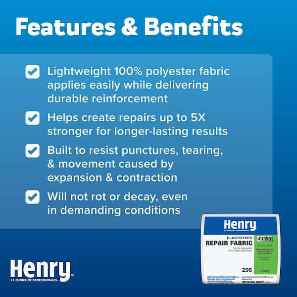 Henry Solar-Flex Roof Coating, Sealant, Repair Fabric Combo - The