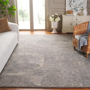 Abstract Beige/Gray 8 ft. x 10 ft. Abstract Geometric Area Rug