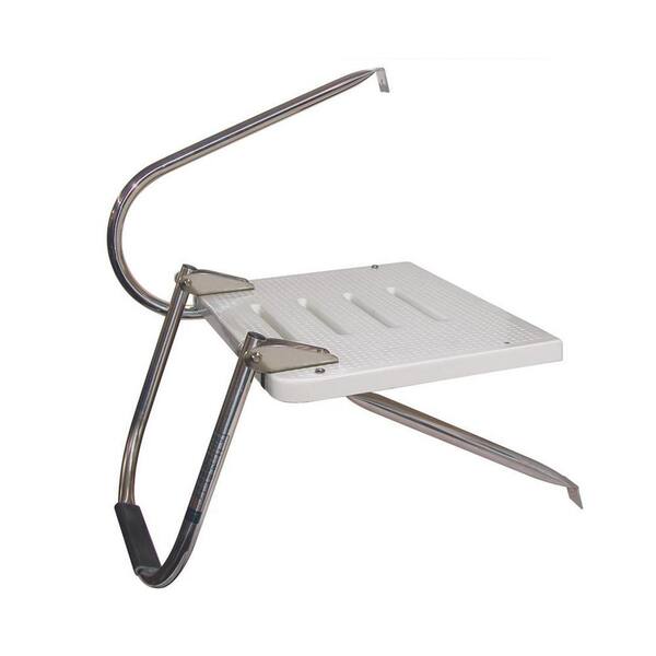 Tommy Docks 1-Step Outboard Transom Platform with 1 Stainless Steel Rail
