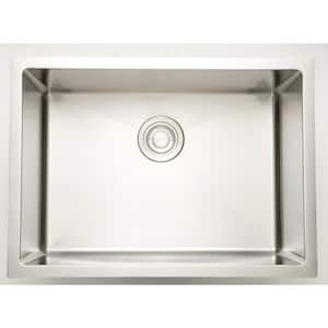 27 in. W x 20 in. D Undermount Chrome Laundry/Utility Sink with 1-Bowl and 16-Gauge 16GS-37004