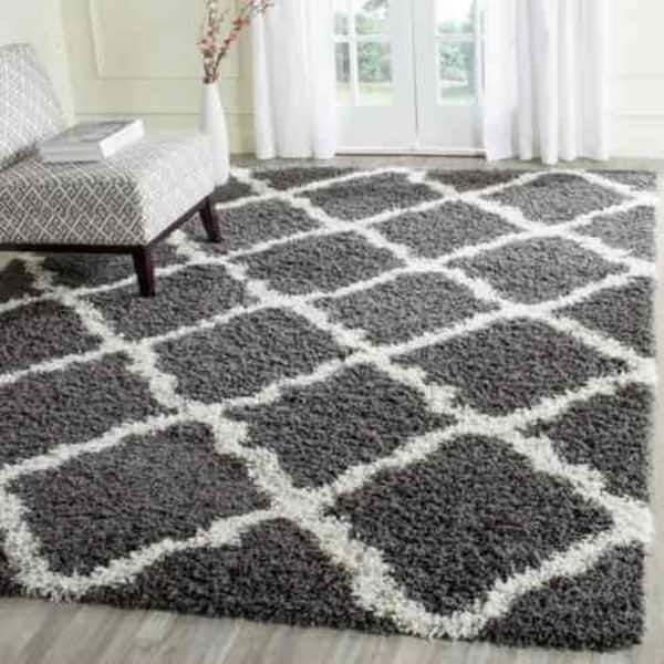Townsend 9 ft. x 12 ft. Dark Gray/Ivory Geometric Area Rug